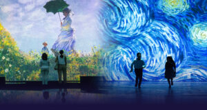 An image of people at the Beyond Monet & Beyond Van Gogh Show
